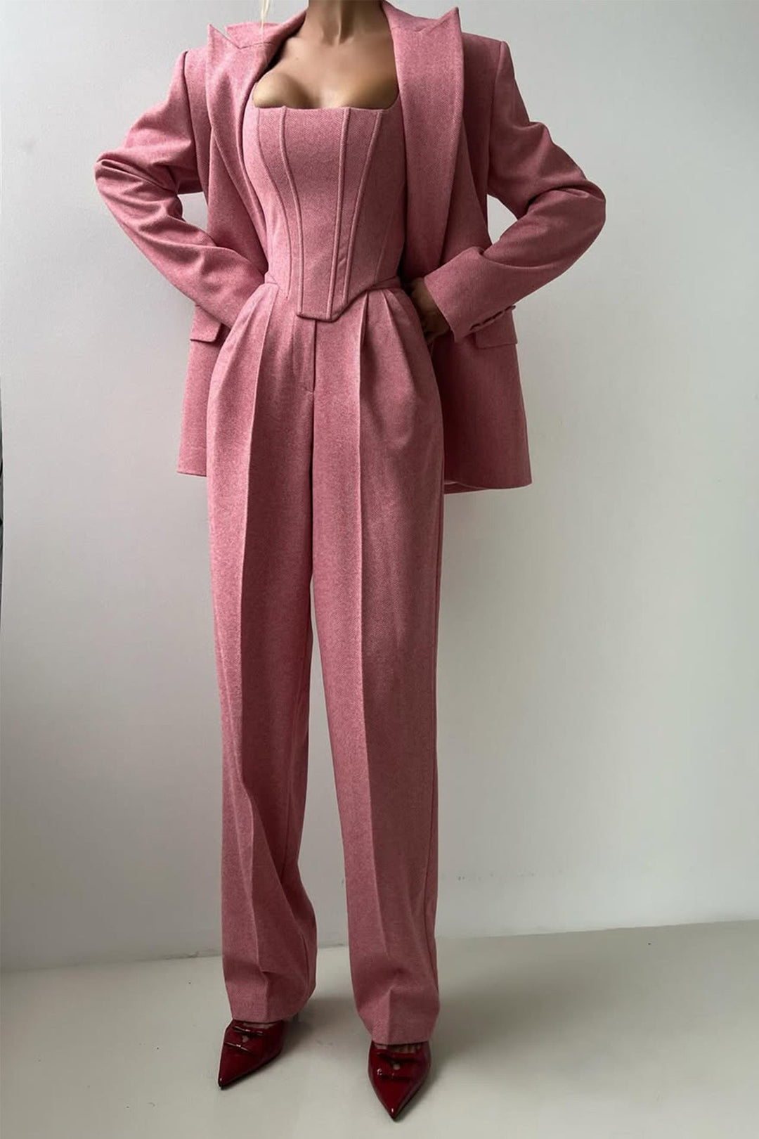 Stilla | Tre-Delt Jakkesæt med Dobbelt Blazer