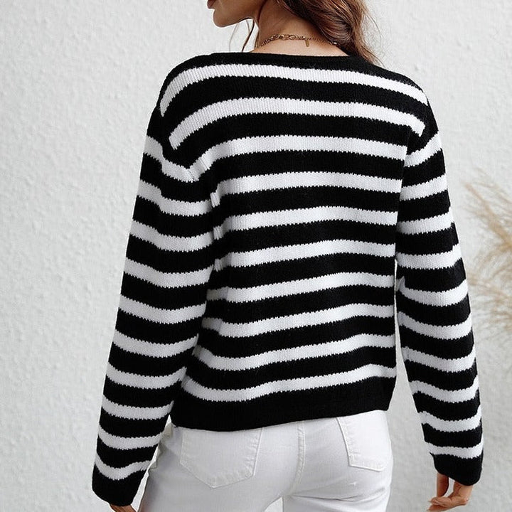 Stilla | Stribet Cardigan til Kvinder