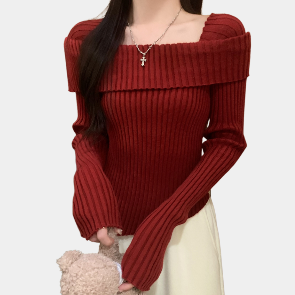 Stilla | Moderne Sweater Uden Skuldre til Damer