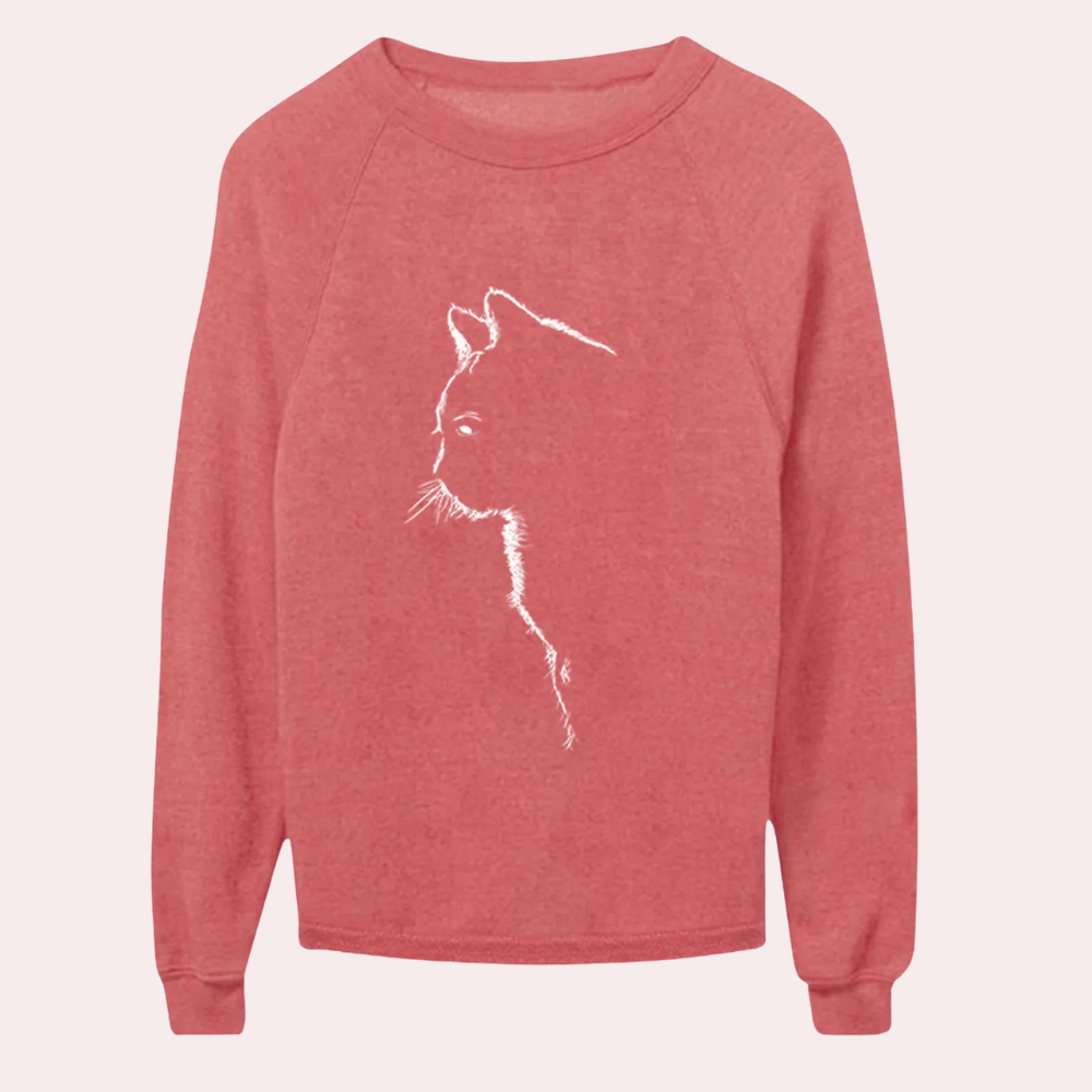 Stilla | Komfortabel Sweater med Kattedesign til Damer