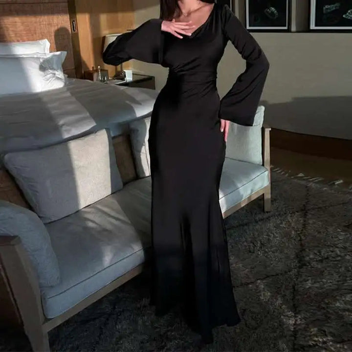 Stilla | Satin Kvinders Maxi Kjole