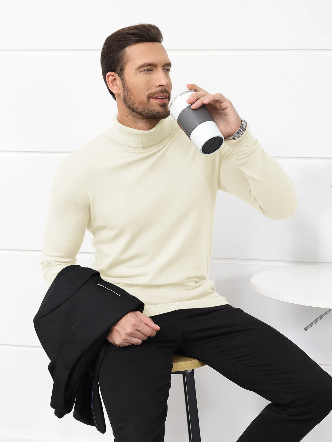 Stilla | Rullekravepullover - Herre Slim Fit