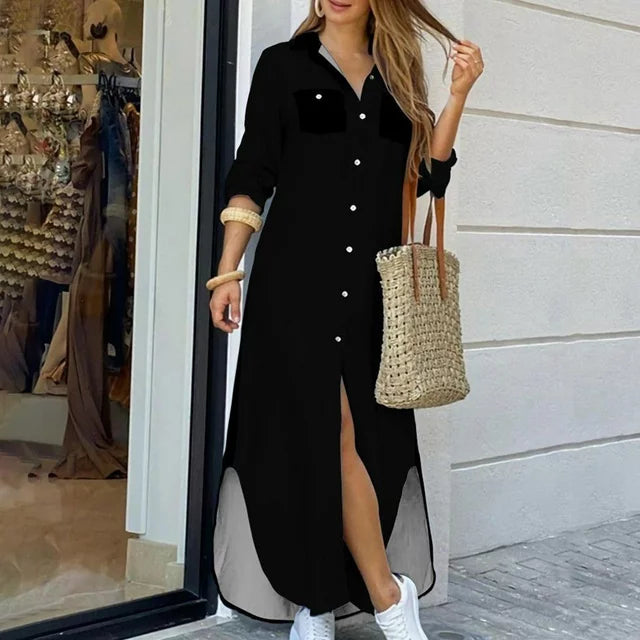 Stilla | Casual Maxi Kjole Satin