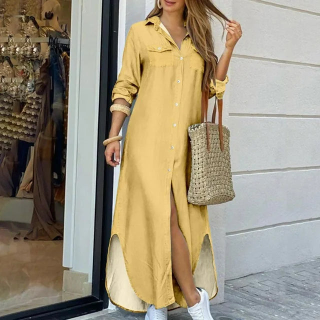 Stilla | Casual Maxi Kjole Satin