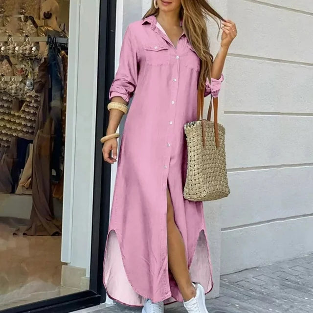 Stilla | Casual Maxi Kjole Satin