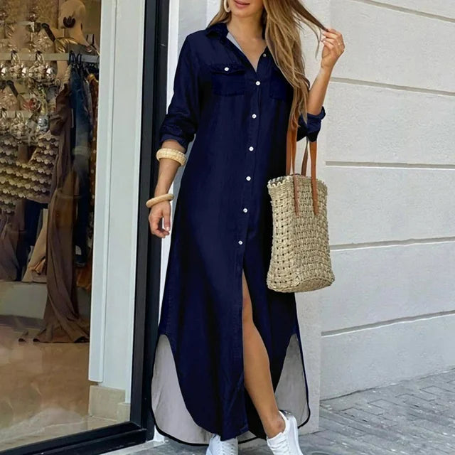 Stilla | Casual Maxi Kjole Satin