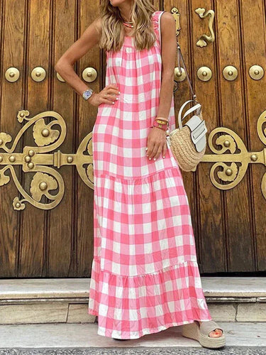 Stilla | Lys Rosa Sommer Boho Kjole