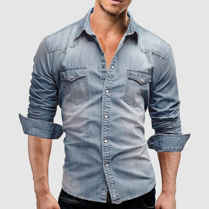 Stilla | Denim Polo Skjorte