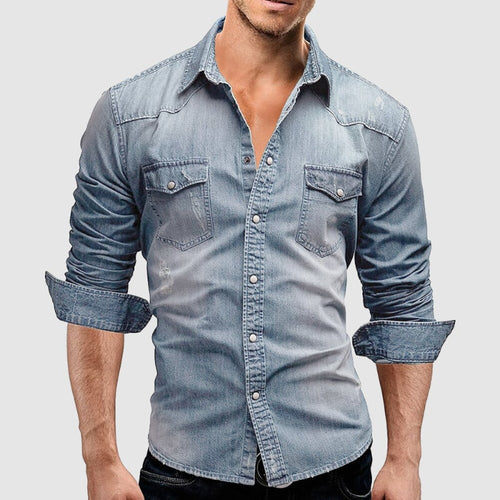 Stilla | Denim Polo Skjorte