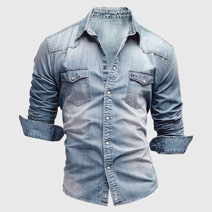 Stilla | Denim Polo Skjorte