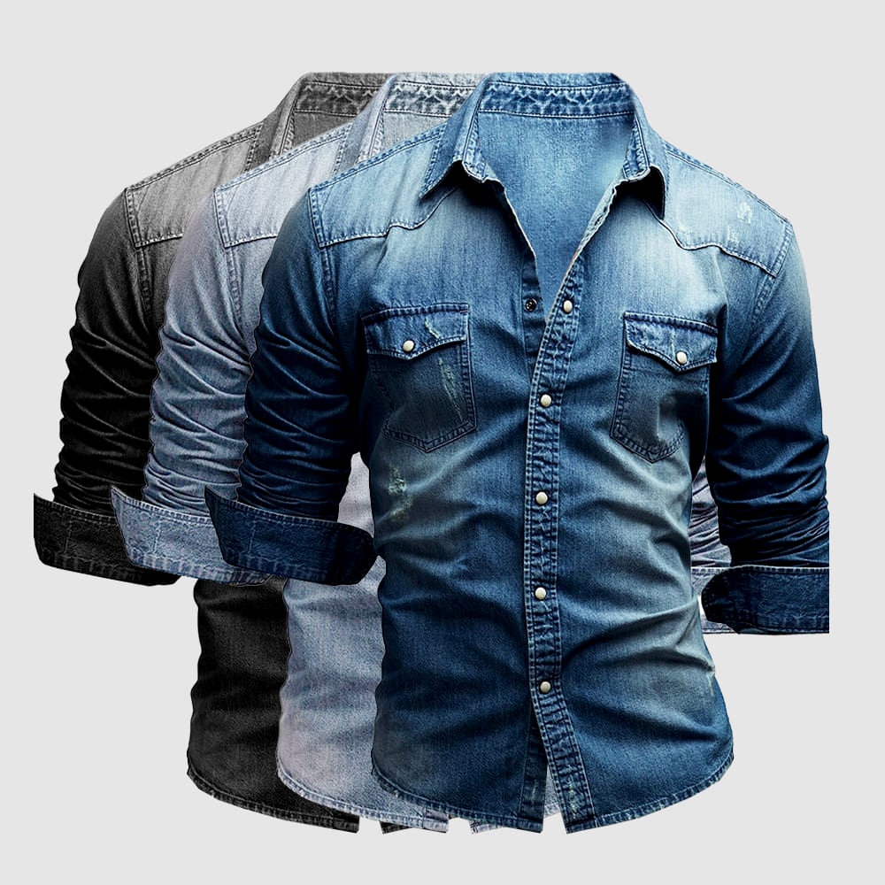 Stilla | Denim Polo Skjorte