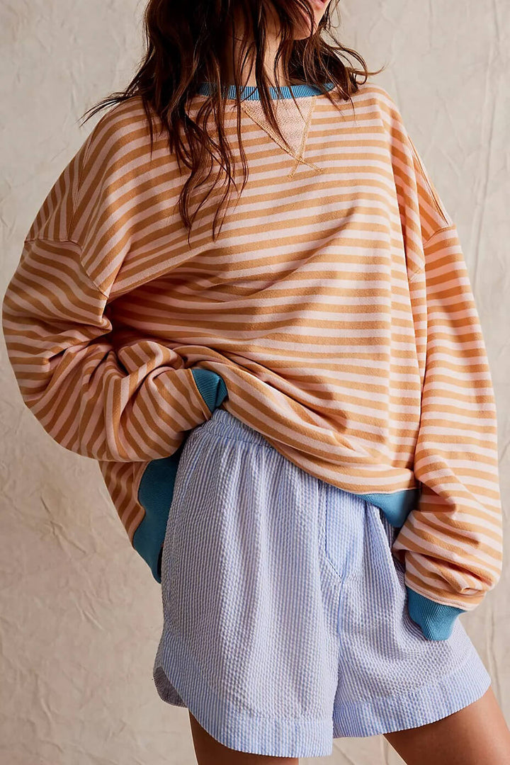 Stilla | Elegant og Klassisk Stribet Rundhalset Top