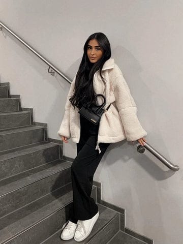 Stilla | Fluffy Jakke Løs Moderne Stil Ideel til Vinteren
