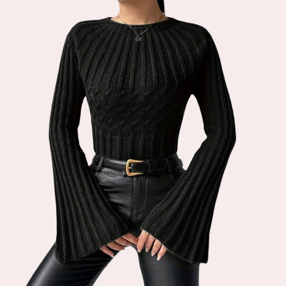 Stilla | Smuk Sweater med Flared Ærmer til Dame