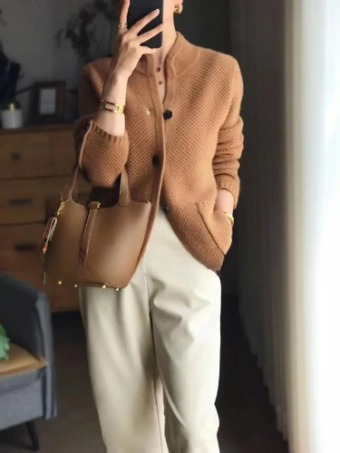 Stilla | Dame Vest - Uldblanding Loose Fit med Knaplukning