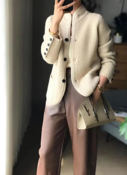 Stilla | Dame Vest - Uldblanding Loose Fit med Knaplukning