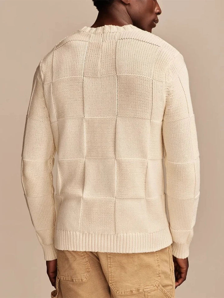 Stilla | Herre Sweater med Ternet Mønster