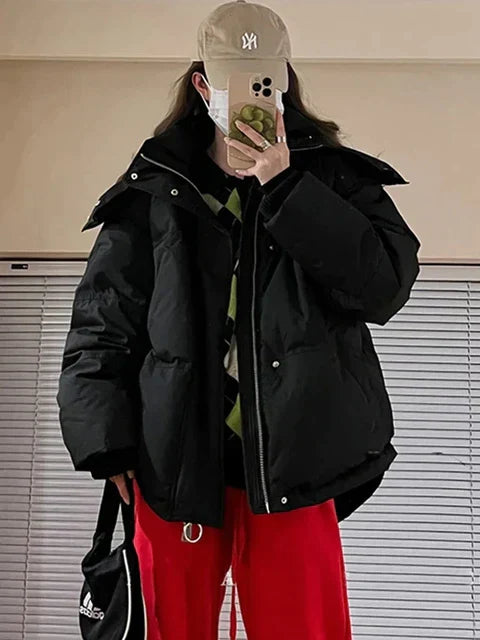 Stilla | Varm Polstret Vinterfrakke Med Hætte