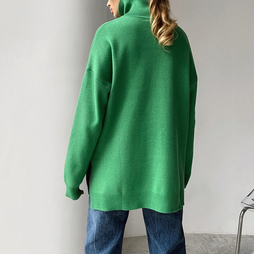 Stilla | Højkravepullover med Lange Ærmer