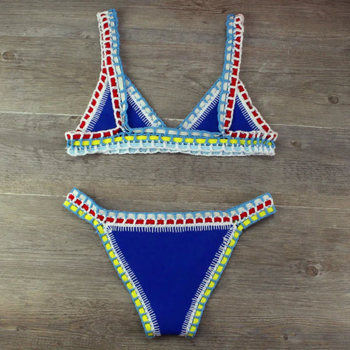 Skovae | Sexy Bikinis Sommer Kvinder Badedragt Hæklet Bikini-Sæt Badetøj Strand Badedragt Biquini Kvinde Monokini