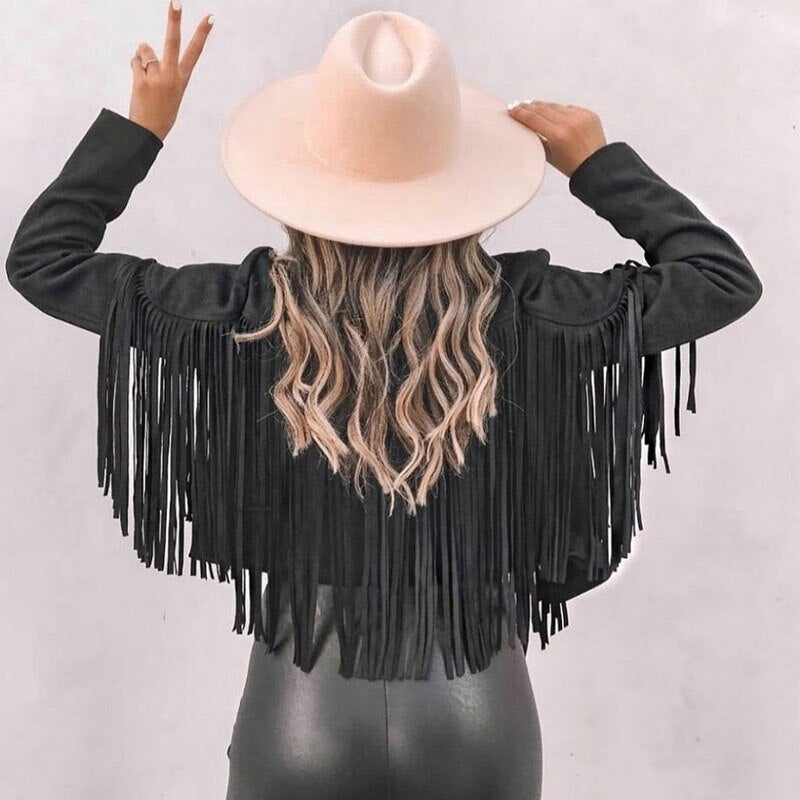 Skovae | Mode Velour Fringejakke