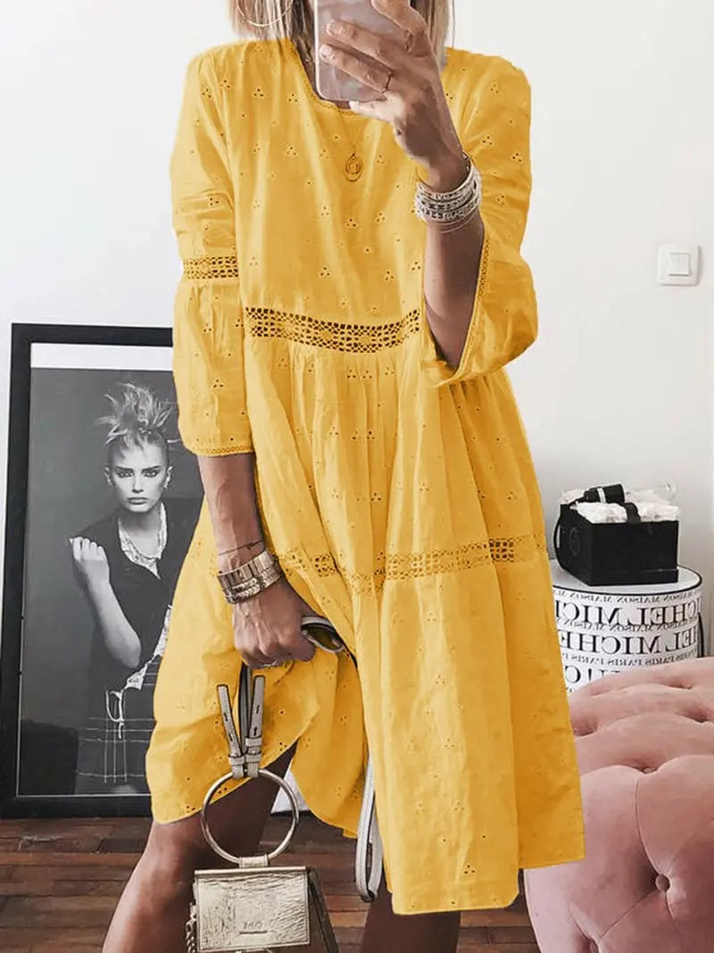 Stilla | Elegant Kjole med Broderi