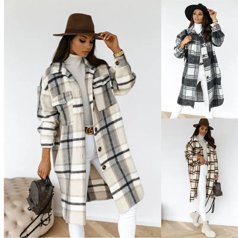 Stilla | Langt Tchecket Fleece-Kappe