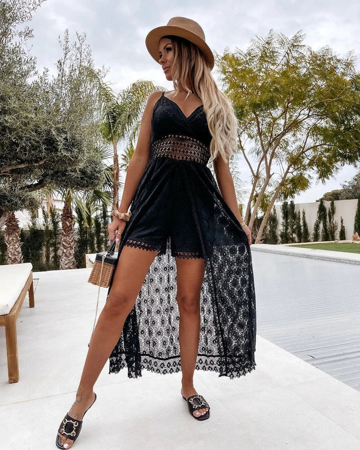 Stilla | Jumpsuit Med Spidsertryk