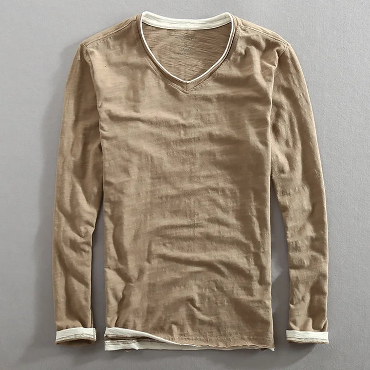 Stilla | Klassisk langærmet t-shirt i bomuld af høj kvalitet