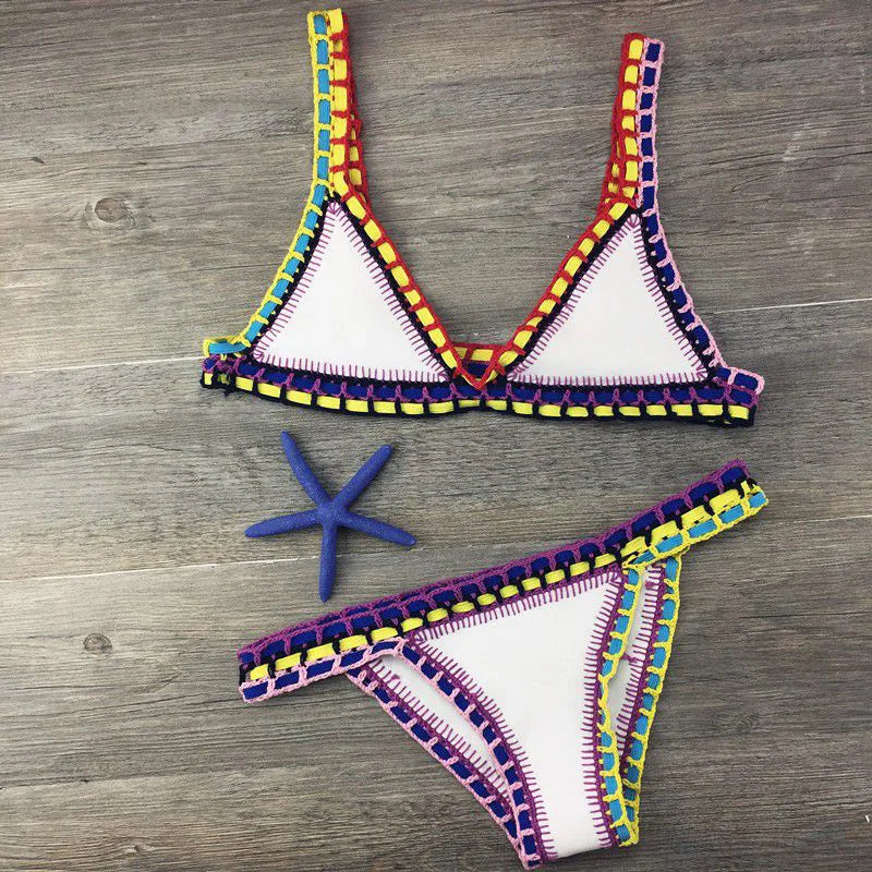 Skovae | Sexy Bikinis Sommer Kvinder Badedragt Hæklet Bikini-Sæt Badetøj Strand Badedragt Biquini Kvinde Monokini