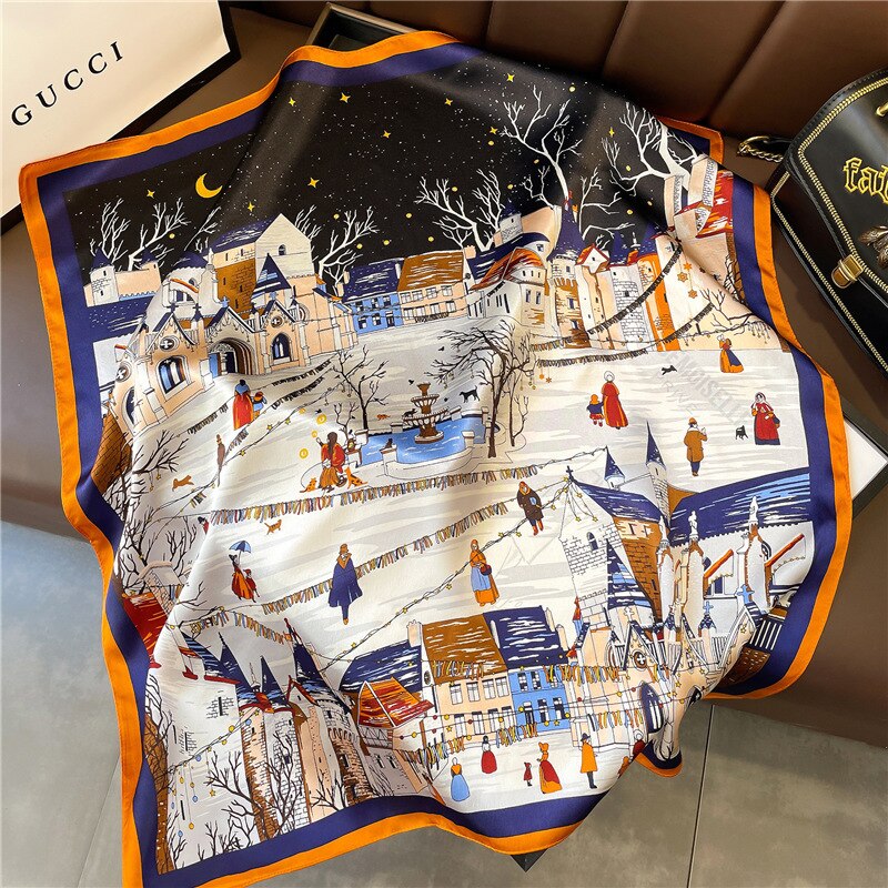 Stilla | Chic Kvinders Square Scarf 100% Silke
