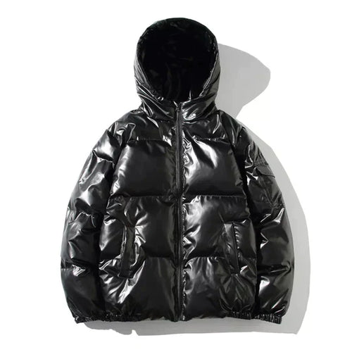 Stilla | Vindproof metallisk vinter puffer jakke