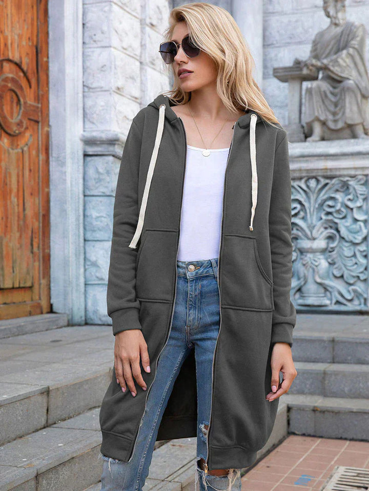 Stilla | Komfort Vintertrend Sweatshirt Med Lynlås Giver Stilfuld Varme