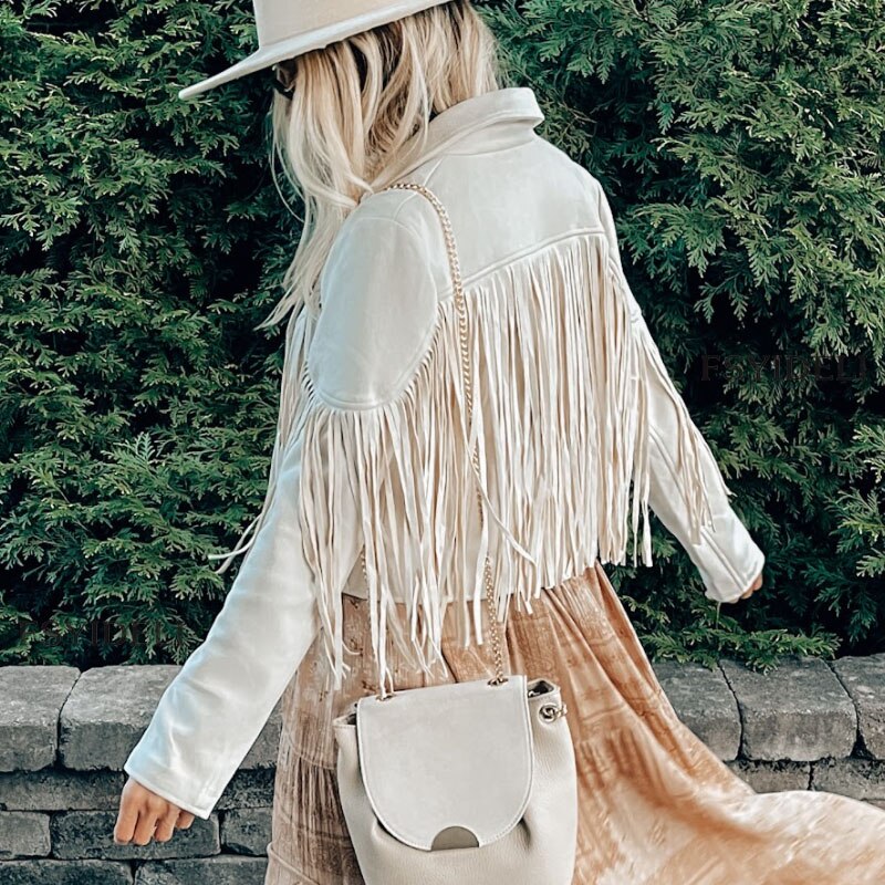 Skovae | Mode Velour Fringejakke