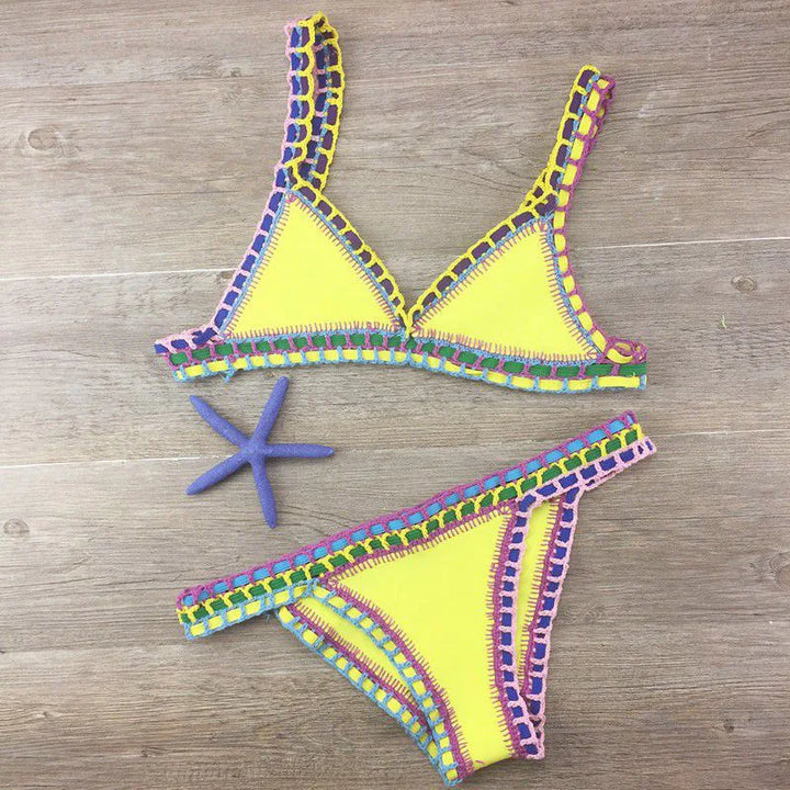 Skovae | Sexy Bikinis Sommer Kvinder Badedragt Hæklet Bikini-Sæt Badetøj Strand Badedragt Biquini Kvinde Monokini