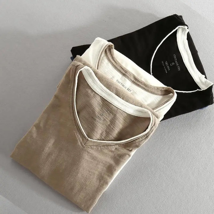Stilla | Klassisk langærmet t-shirt i bomuld af høj kvalitet