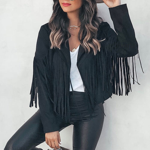 Skovae | Mode Velour Fringejakke