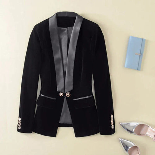 Stilla | Samt Smokingjakke med satin revers