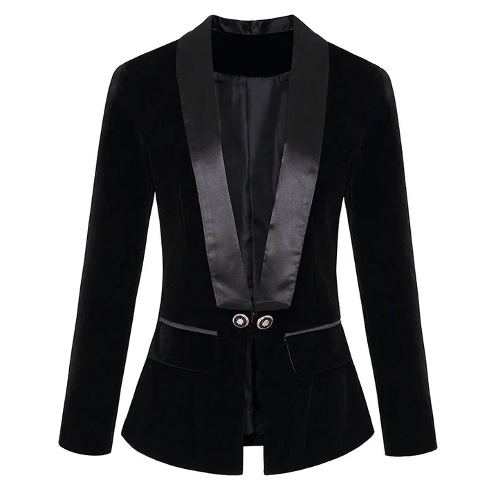 Stilla | Blazer i velour satin