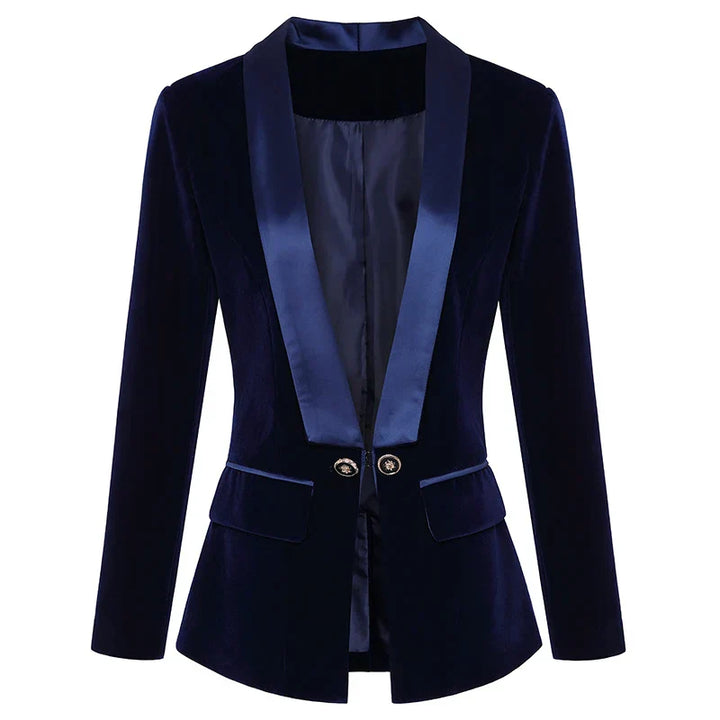 Stilla | Blazer i velour satin