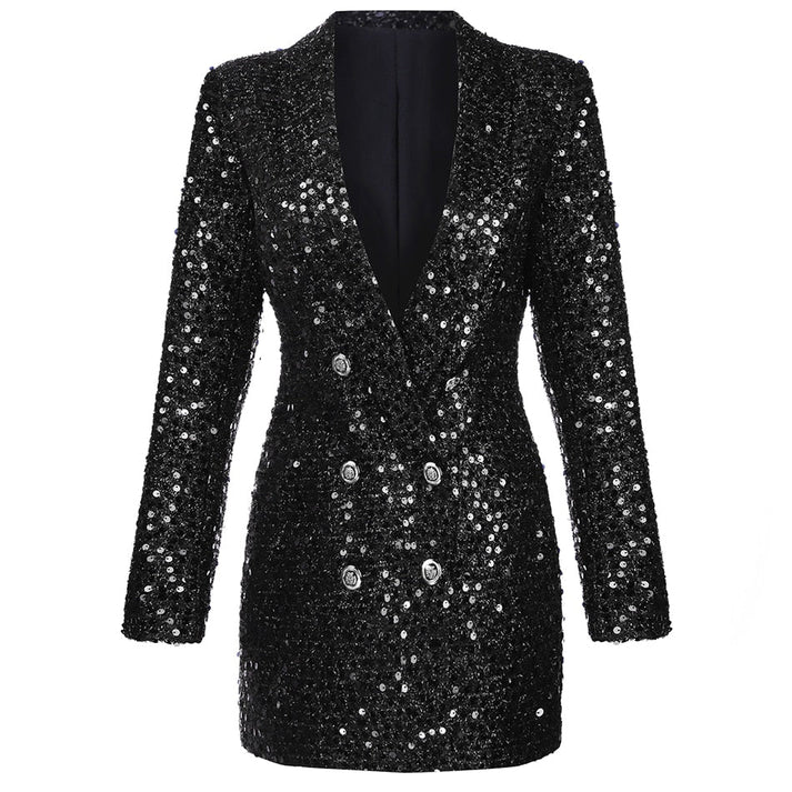 Stilla | Robe blazer med pailletter