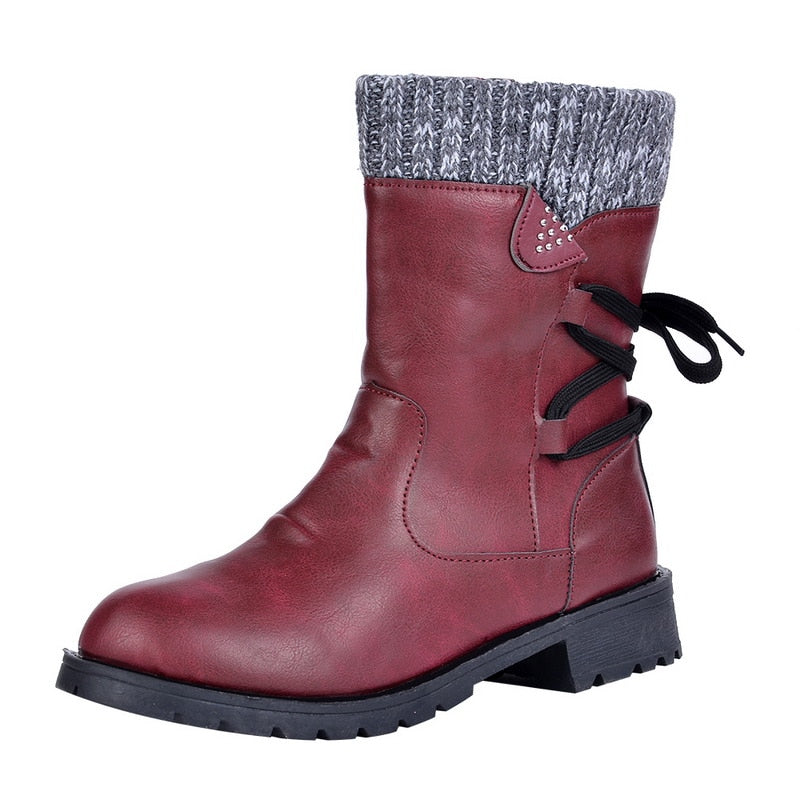 Stilla | Grakosystiefel med Retro-Metal Og Spændeudsmykning