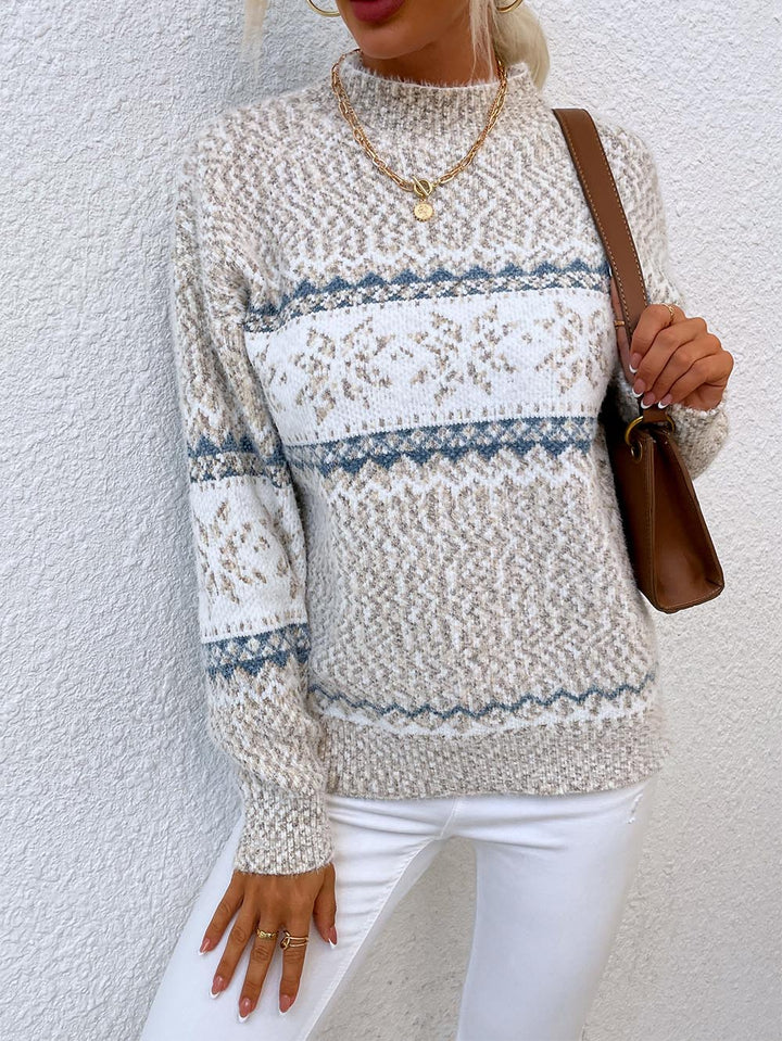 Stilla | Pullover Mellemlang Af Snefnugstrik Jul