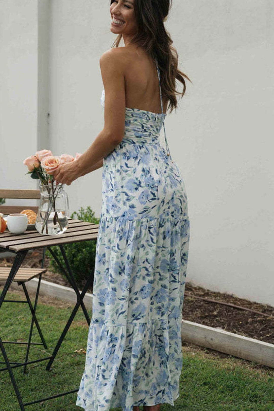 Stilla | Floral Print Chiffon Maxi Kjole
