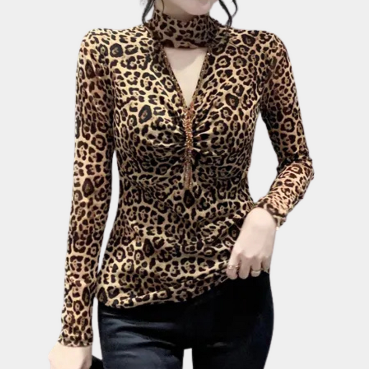 Stilla | Trendy Top med Leopardmønster til Damer