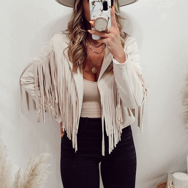 Skovae | Mode Velour Fringejakke