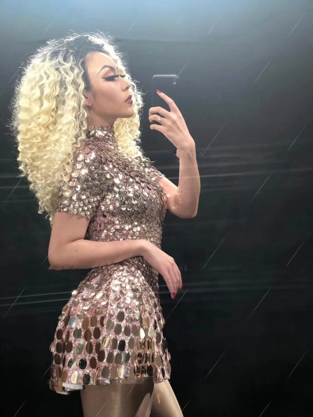 Stilla | Glitrende Pailletter Havfrue Leotard Mikro Kjole