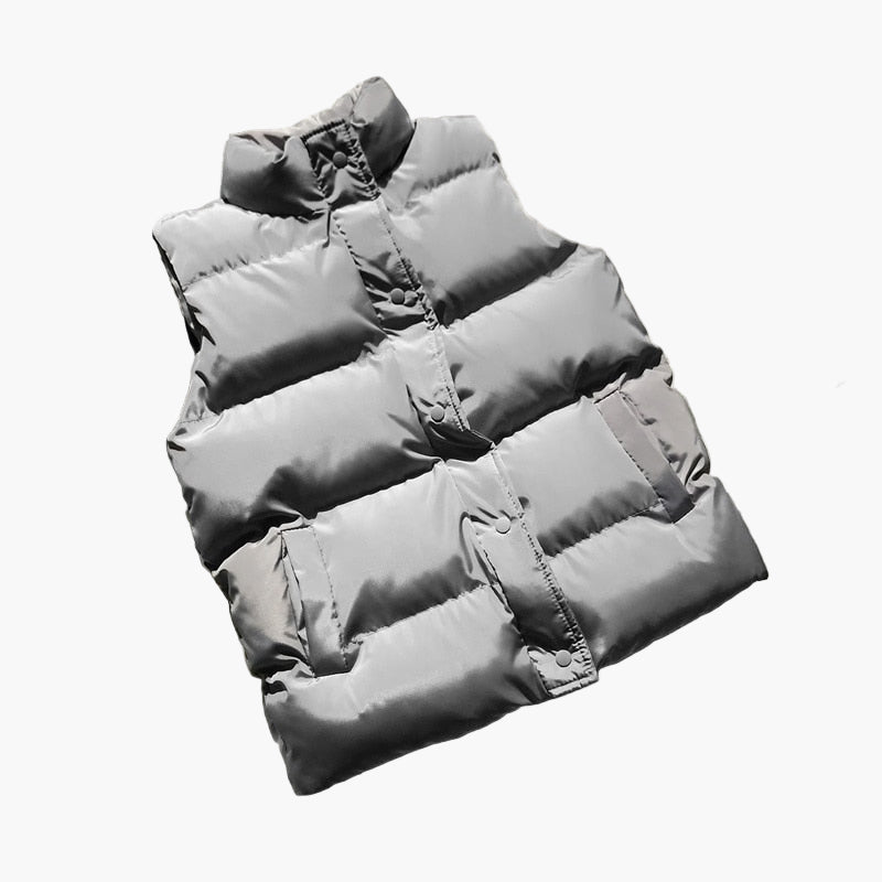 Stilla | Stepp-Bodywarmer med Høj Krave - Modet Overgangsjakke til Udendørs & Hverdag