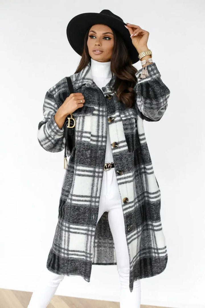 Stilla | Langt Tchecket Fleece-Kappe