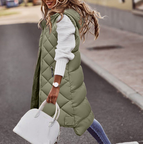 Stilla | Dame Lange Hætte Puffer-Vest